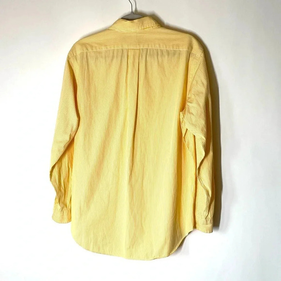 Ralph Lauren Blue Label Yellow Stripe Button Up Size 15.5 33/34 - Picture 9 of 9
